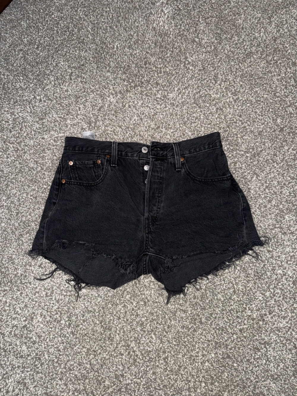 Levi's Frayed Denim Shorts